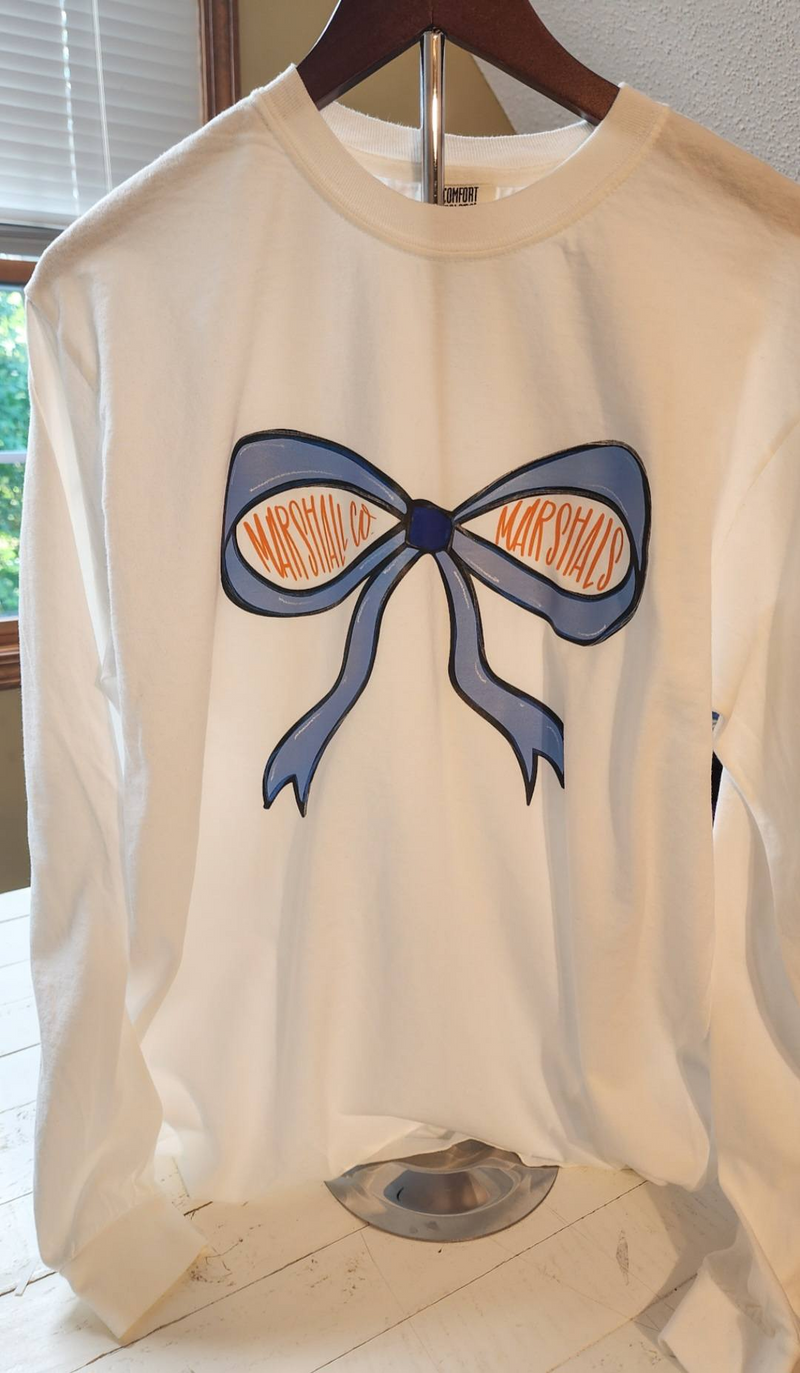 Marshall County Blue Bow Hoodie/Sweatshirt/Long Sleeve/T-Shirt