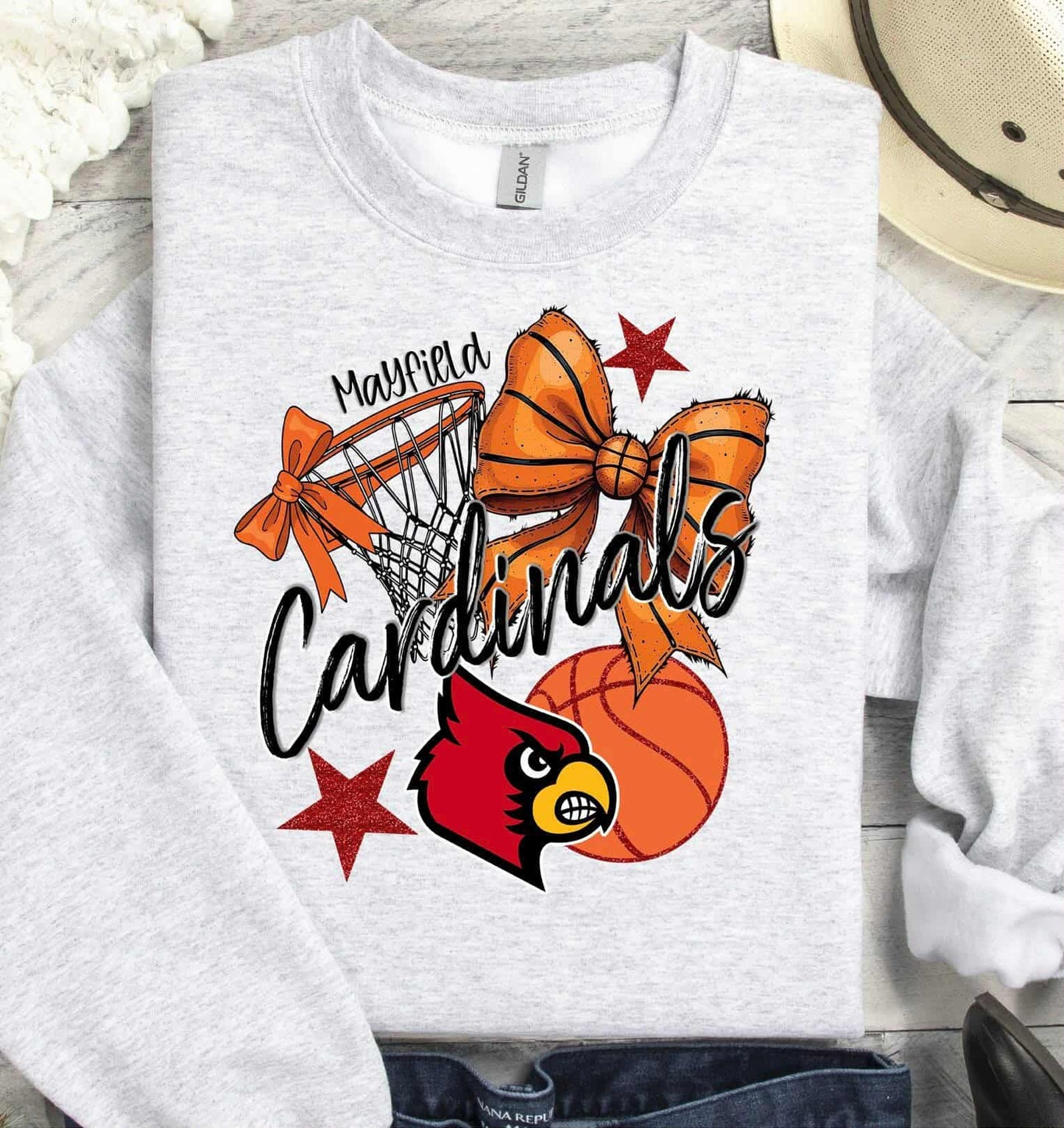 School Basketball Bow Shirt