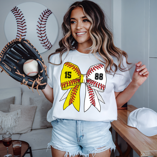 Customized Baseball/Softball Bow Shirt
