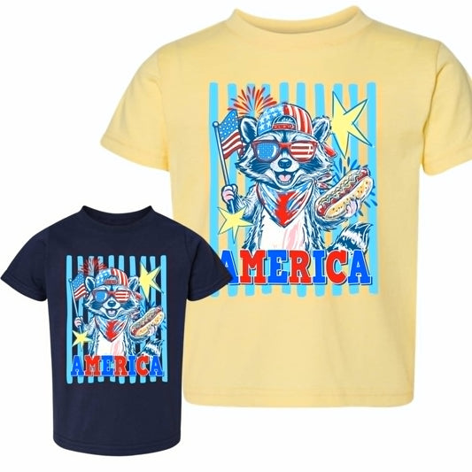 Feral Patriotic Racoon Shirt