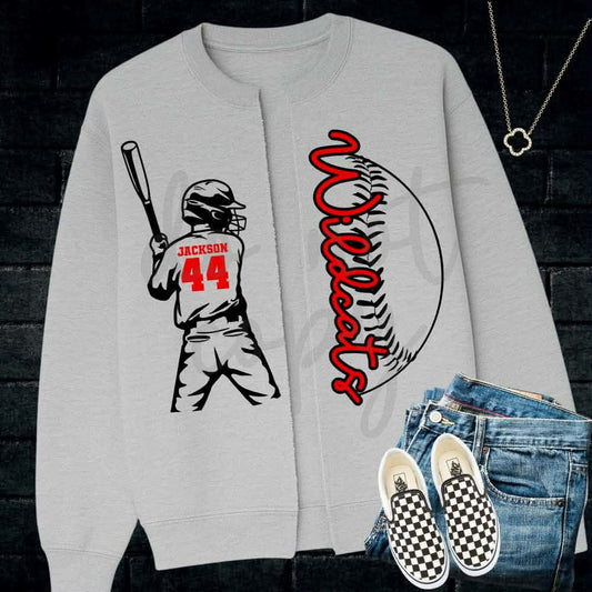 Customizable Baseball/Softball Split Sweatshirt