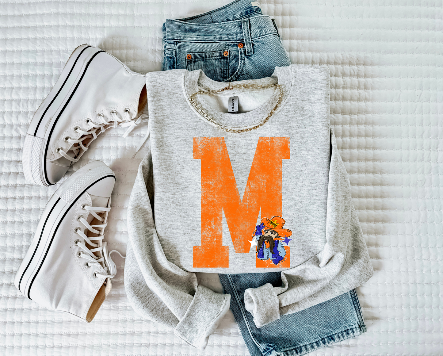 Distressed Marshall "M"