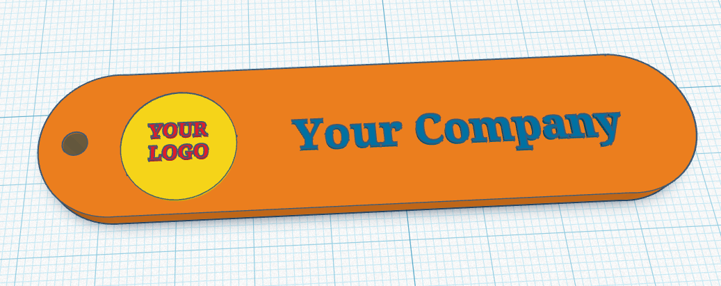 Personalized Business Keychains 3D Printed-QTY 100