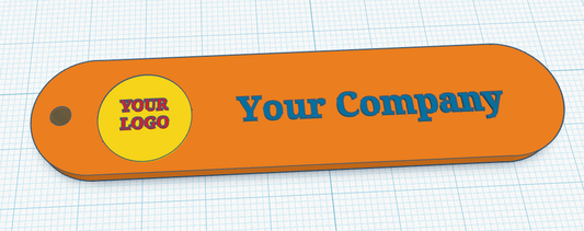 Personalized Business Keychains 3D Printed-QTY 100