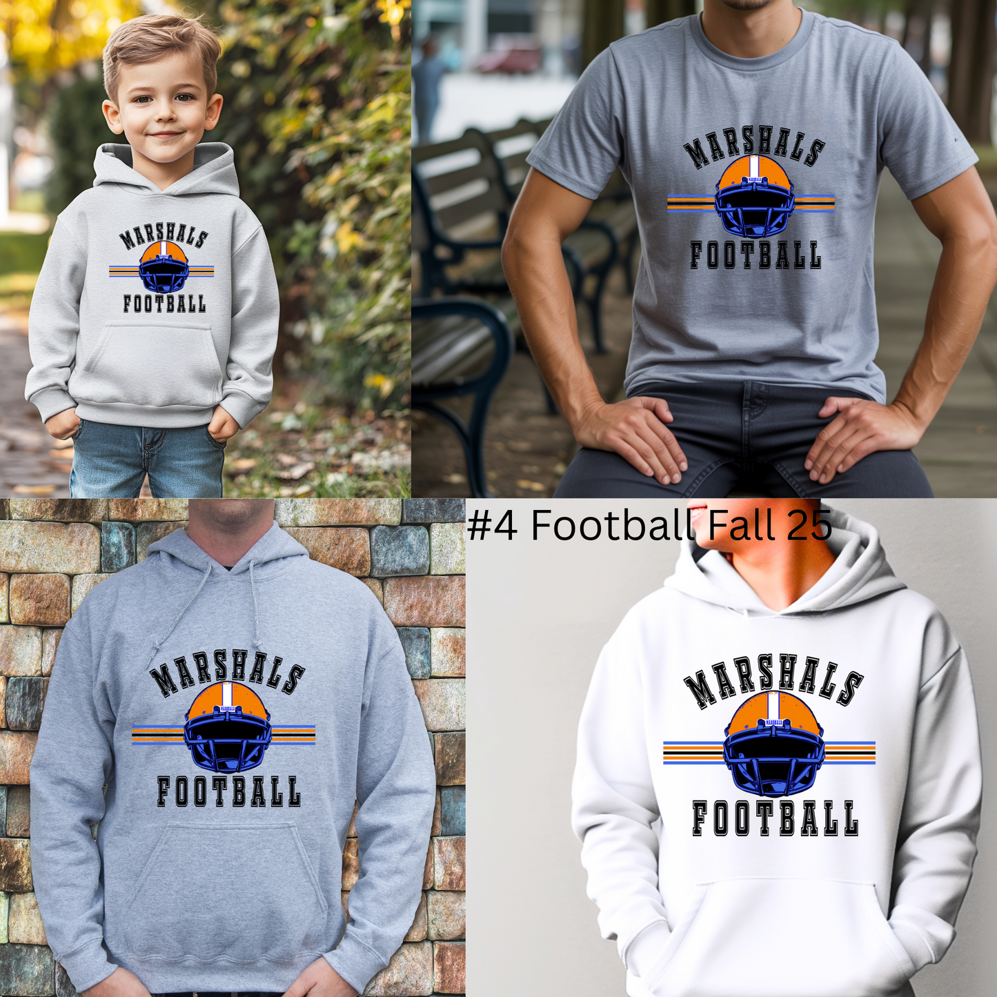Marshals Football MC Hoodie/Sweatshirt/Long Sleeve/T-Shirt