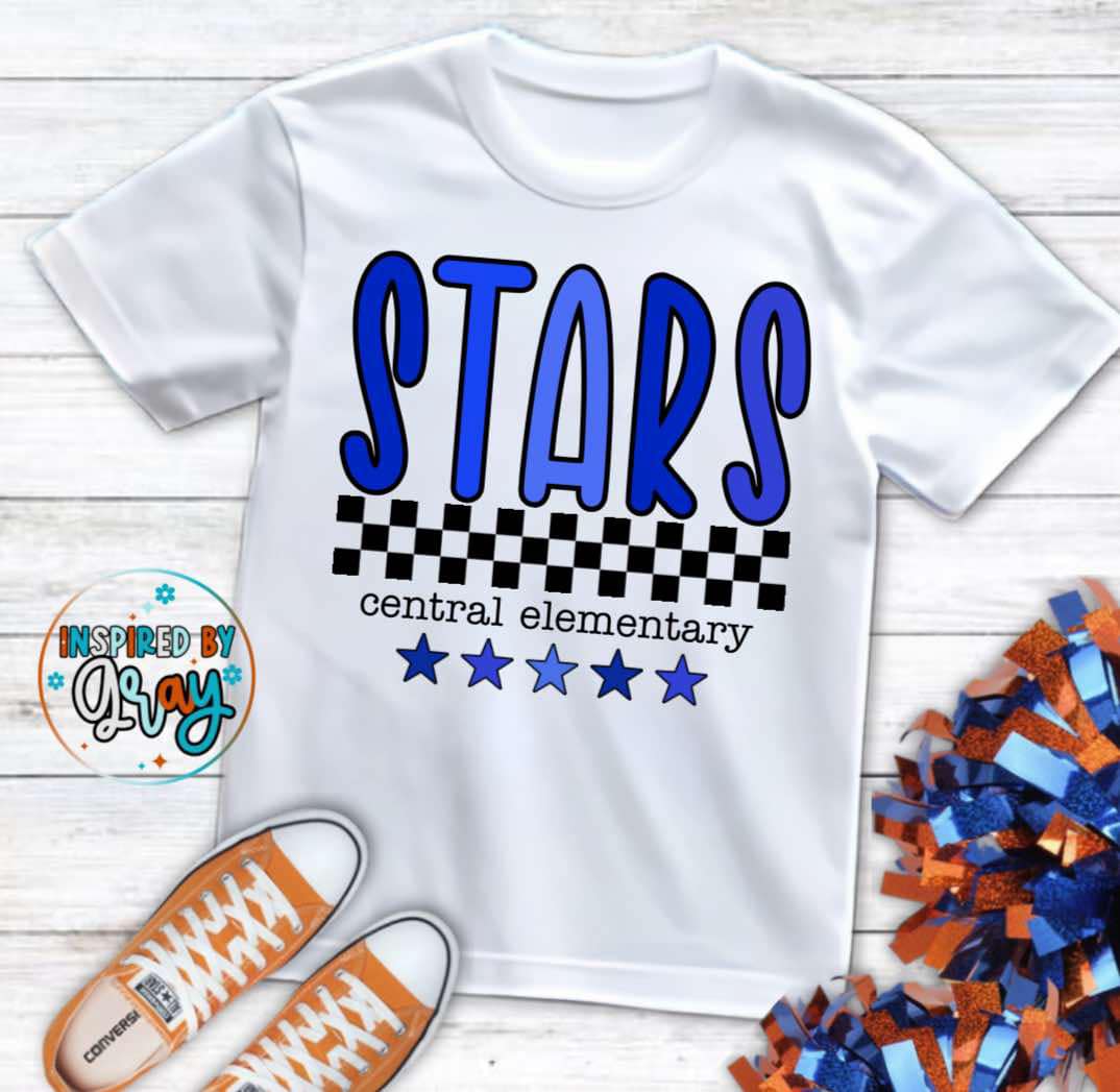 Checkered Elementary School Spirit T-shirt