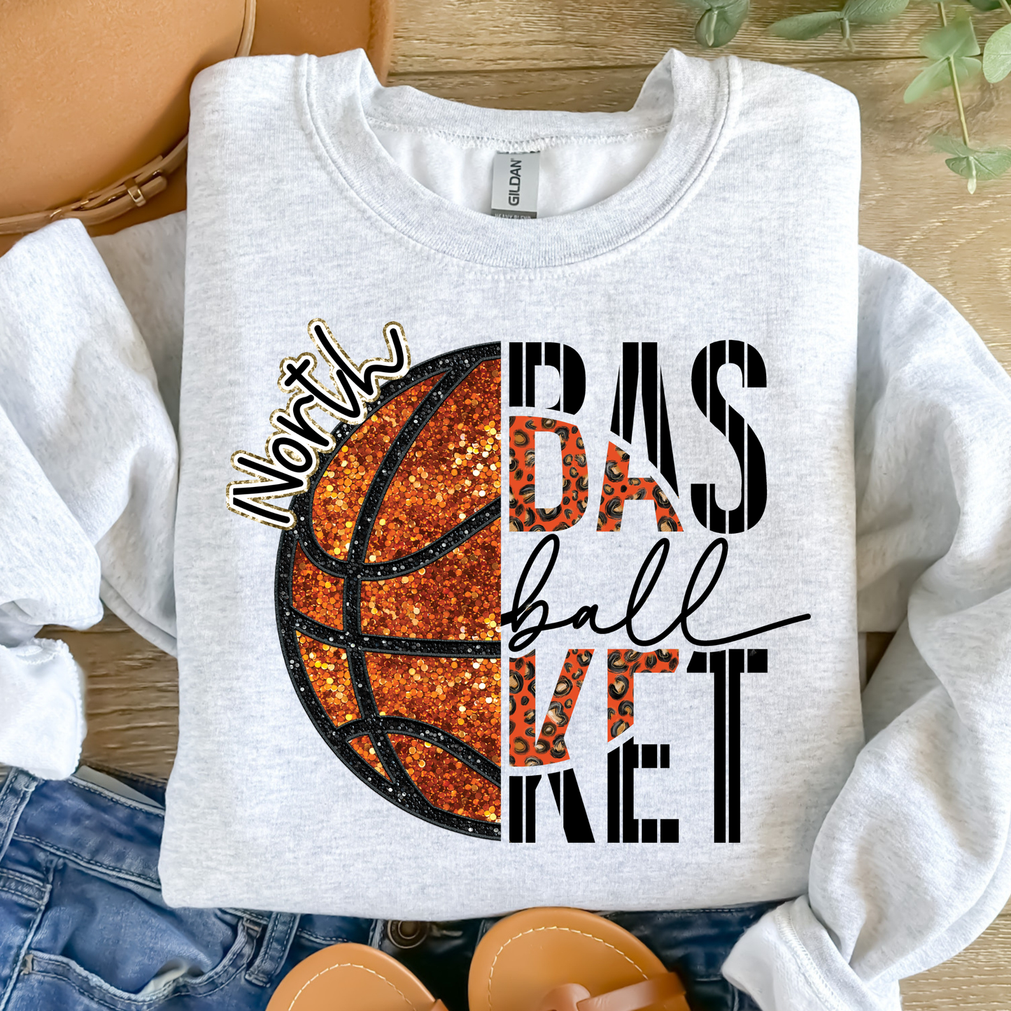 North Marshall Basketball Glitter Shirt