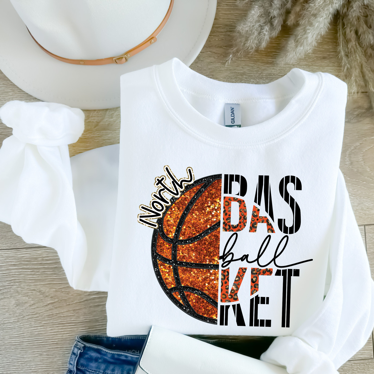 North Marshall Basketball Glitter Shirt