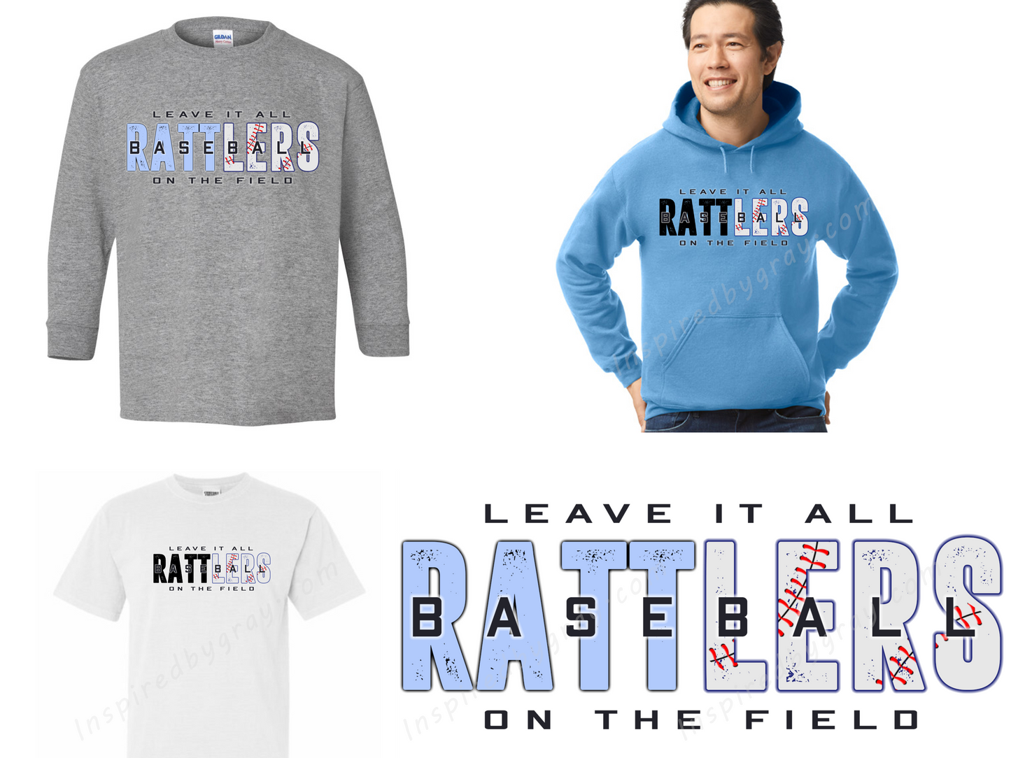 Rattlers "Leave it all on the Field" Hoodie/Sweatshirt/Long Sleeve/T-Shirt