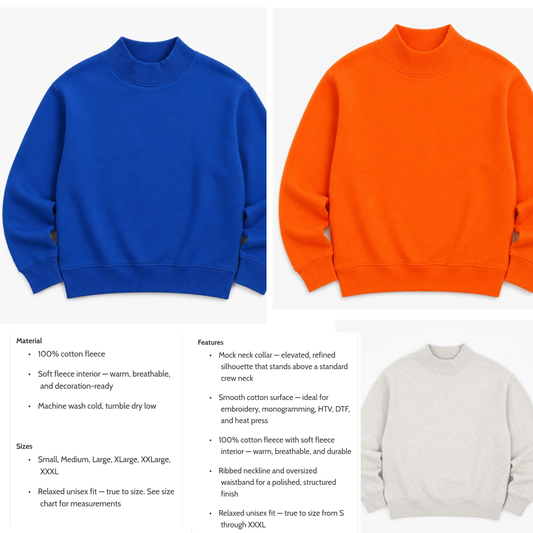 Mock Neck Sweatshirt Preorder