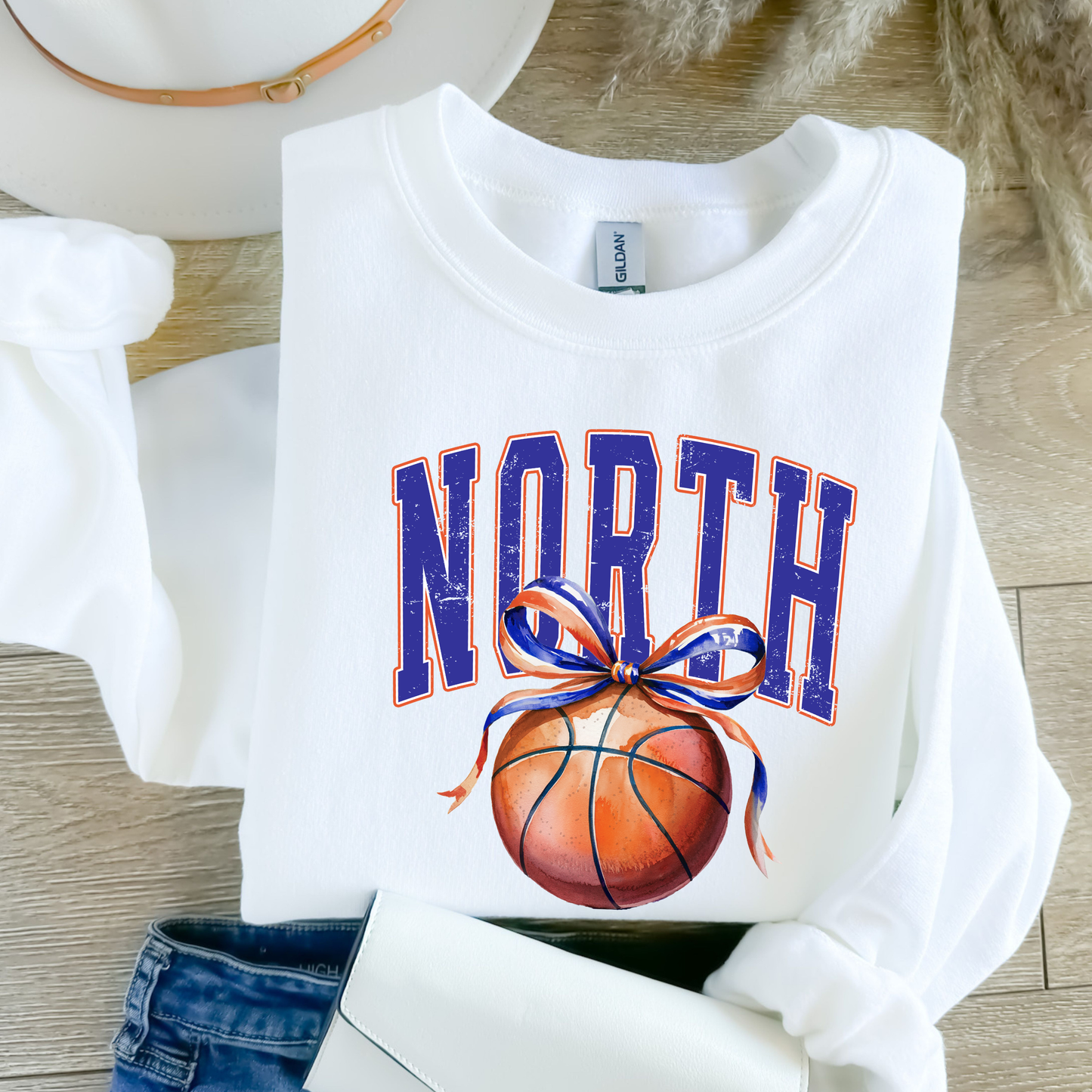 North/South/Marshals Basketball Bow Shirt