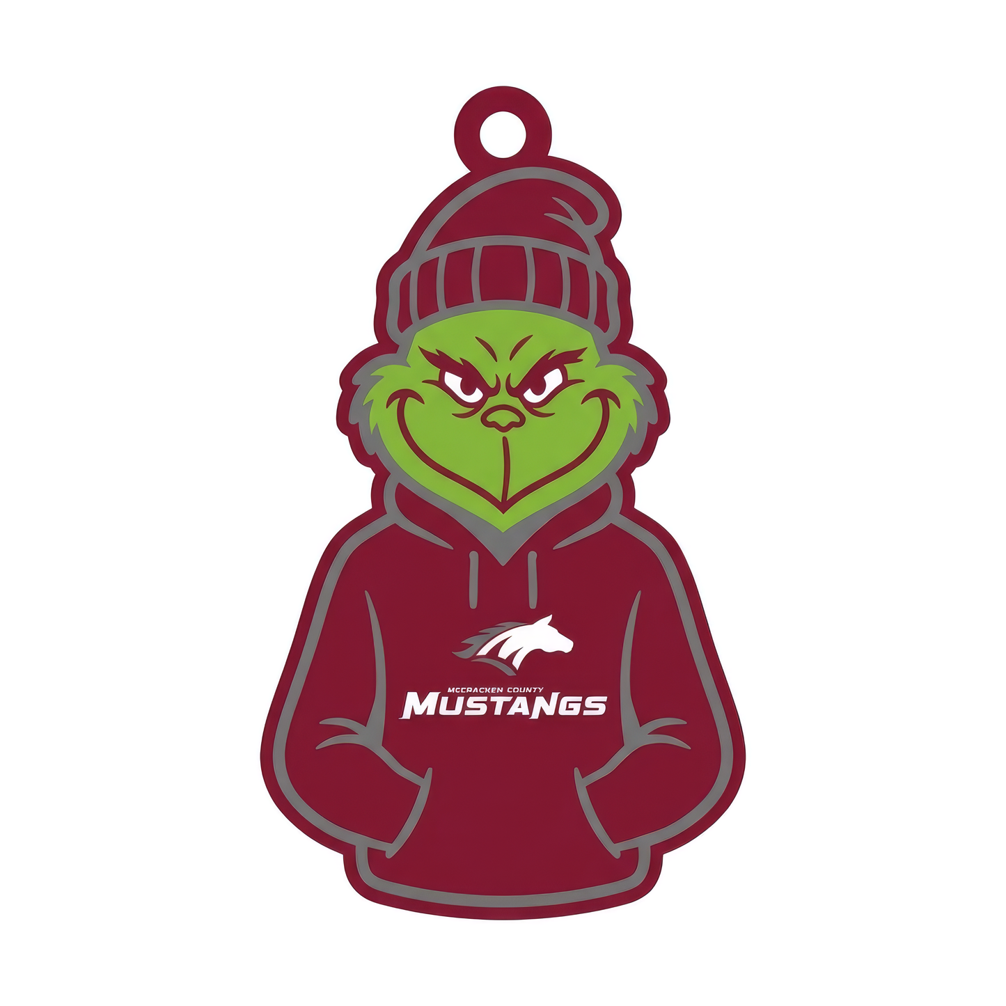 Mustangs Grinch Ornament-Mcracken High