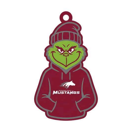 Mustangs Grinch Ornament-Mcracken High