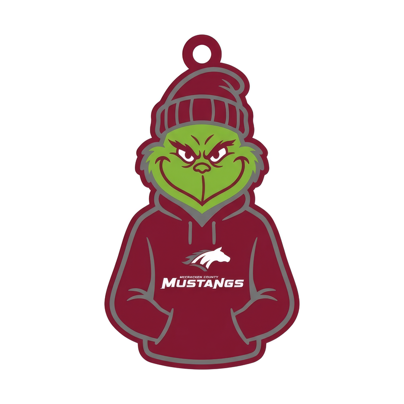 Mustangs Grinch Ornament-Mcracken High