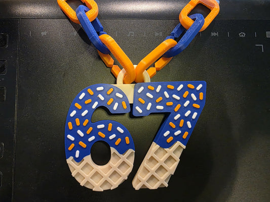 Six Seven Hype Necklace Ice Cream Drip