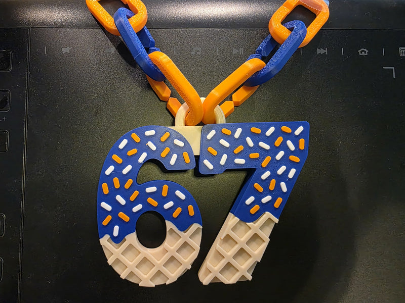 Six Seven Hype Necklace Ice Cream Drip