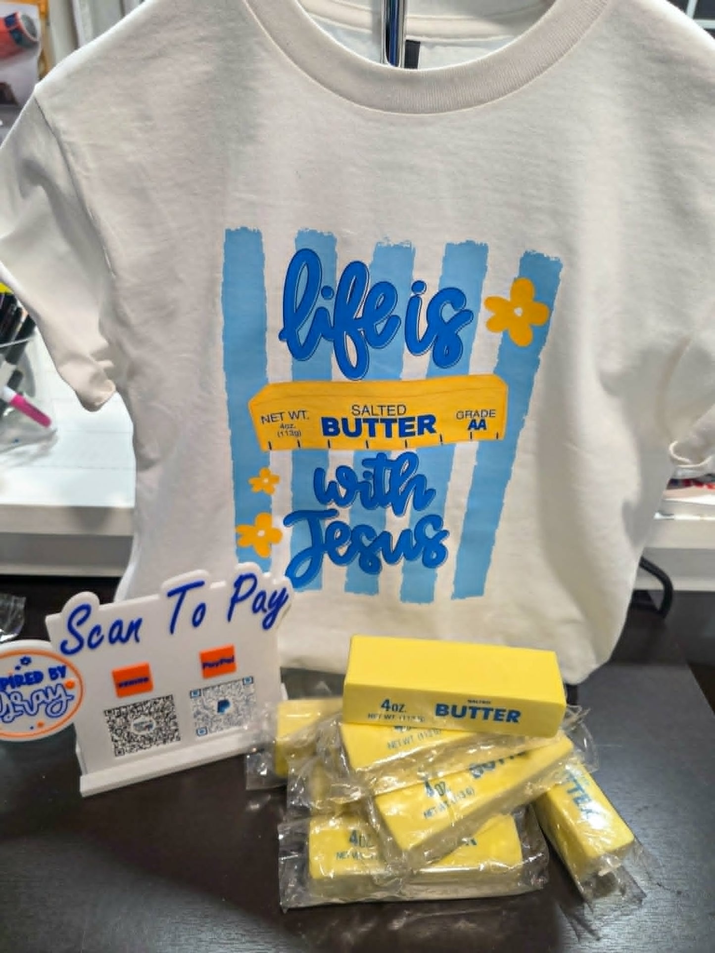 Life Is Butter with Jesus Shirt