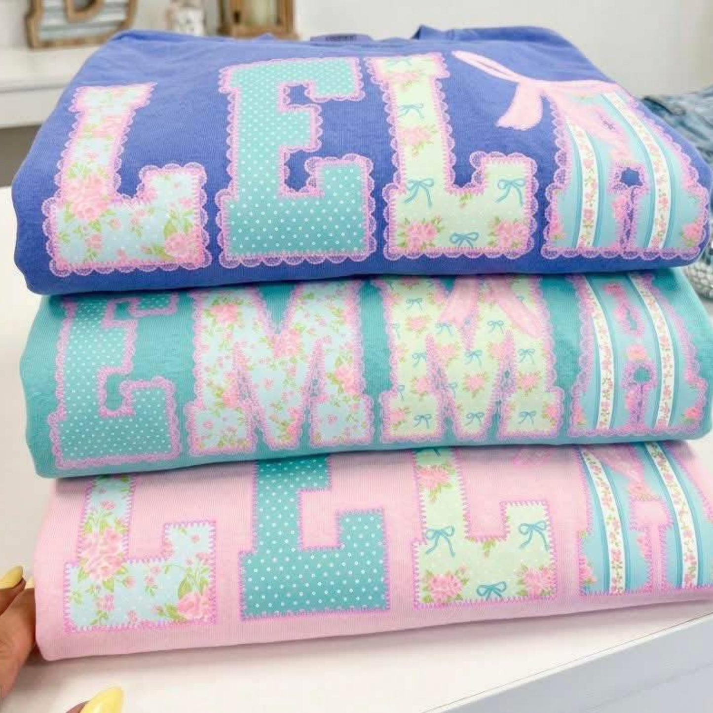Custom Floral Name T-shirt