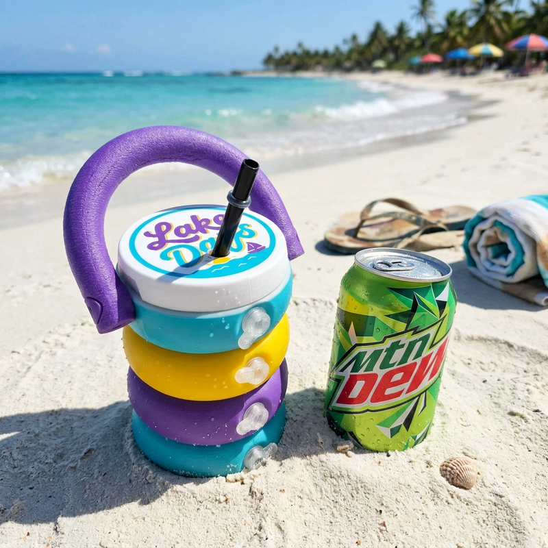 12oz Regular Can Koozie 3D Printed -Pool Float Version