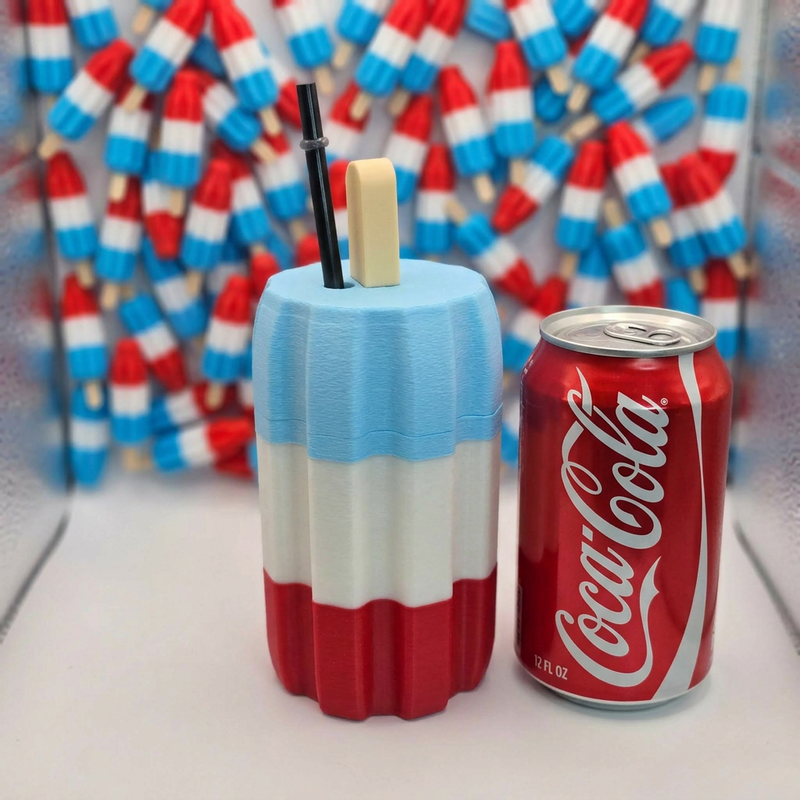 12oz Regular Can Koozie 3D Printed -Bomb Pop Edition