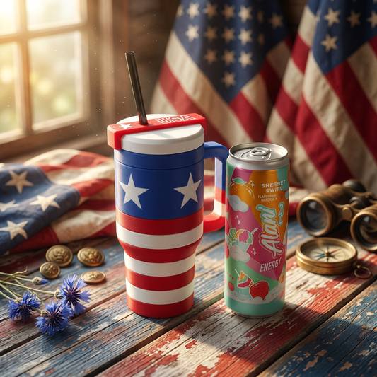 Patriotic Skinny Can Koozie 12oz 3D Printed