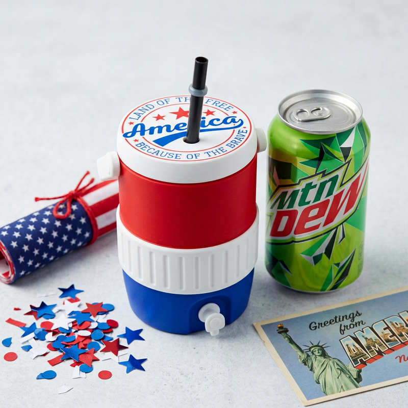 12oz Regular Can Koozie 3D Printed -Patriotic Edition