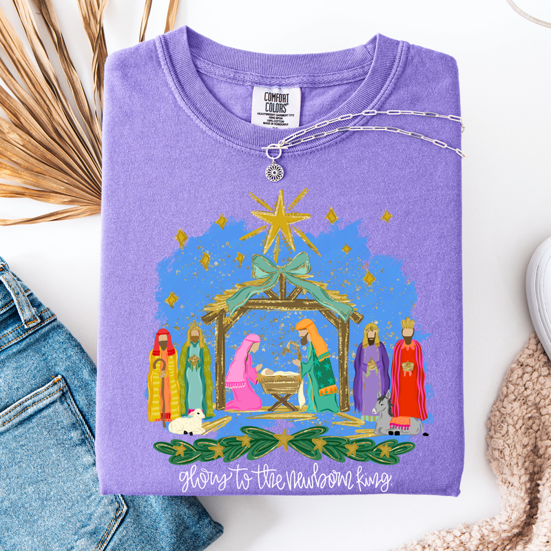 Glory to the Newborn King Comfort Colors Shirt