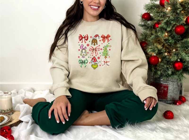 Grinchy Bows Sweatshirt
