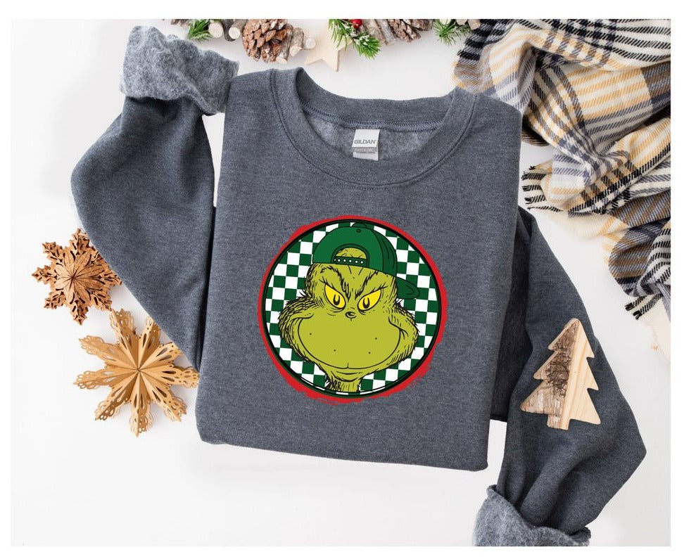 Round Grinchy Youth Sweatshirt