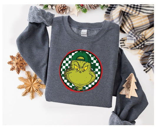 Round Grinchy Youth Sweatshirt
