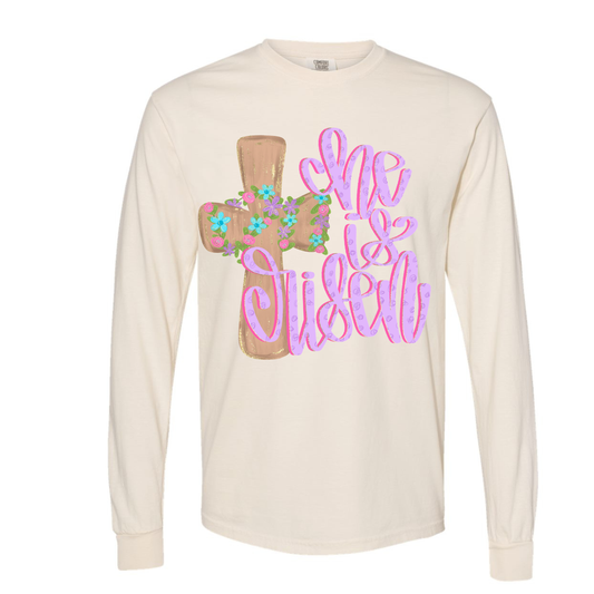 He Is Risen Cross Shirt