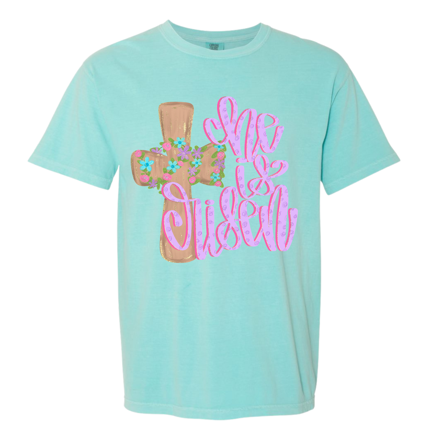 He Is Risen Cross Shirt