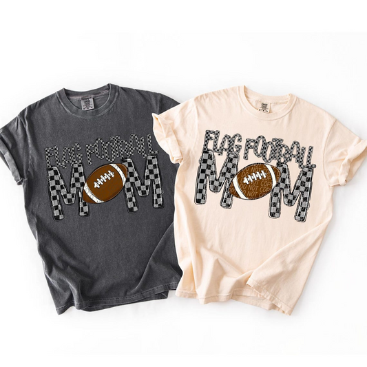 Checkered Flag Football Mom Shirt