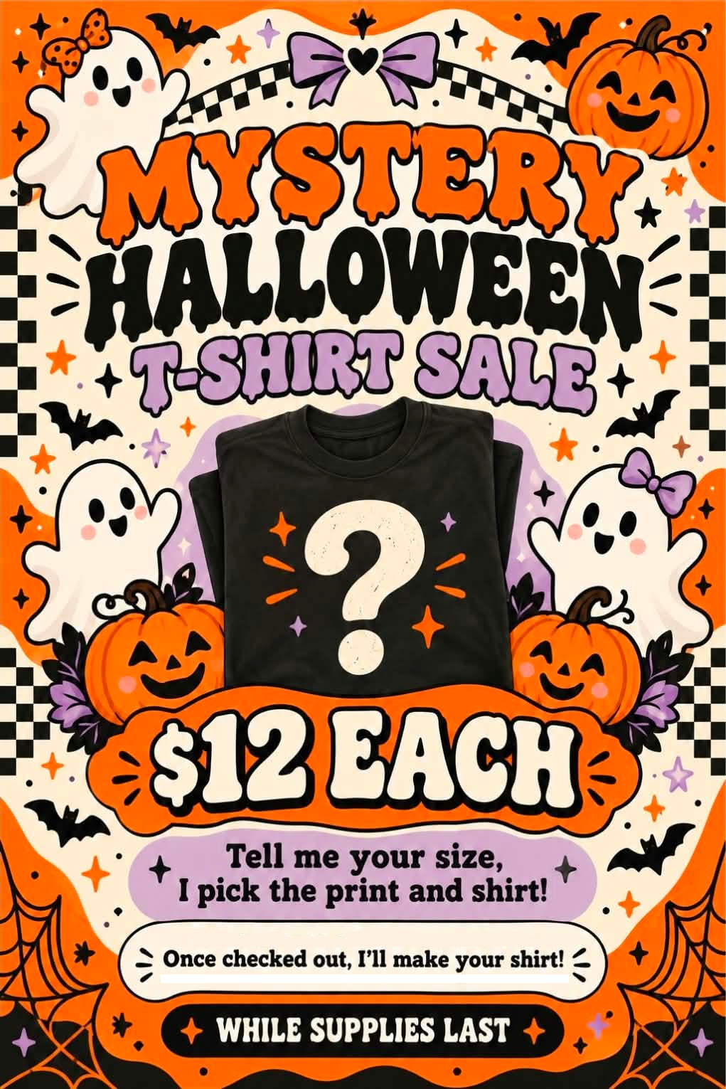 Mystery Halloween T-shirt $12