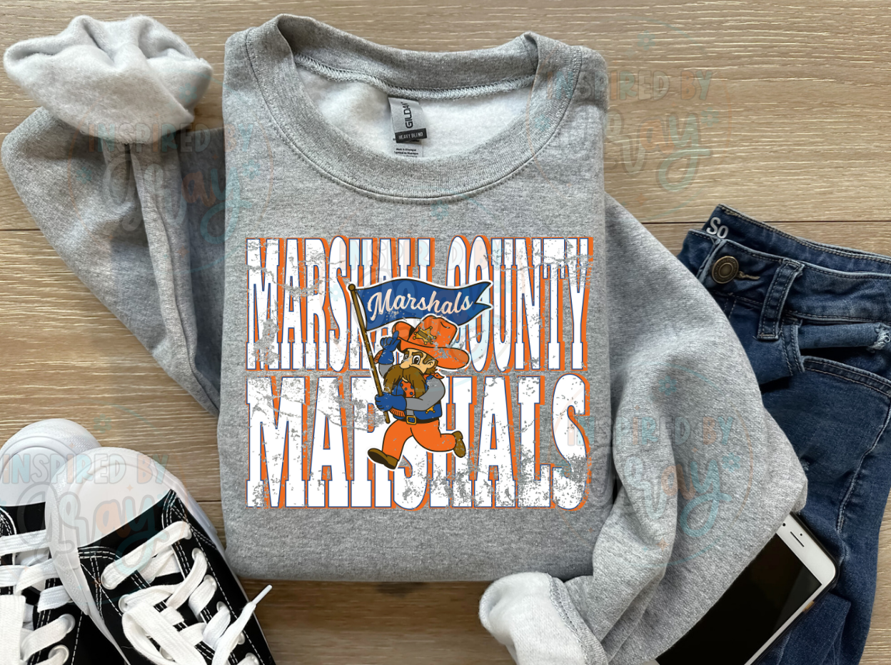 Running Flag Marshals Distressed Shirt