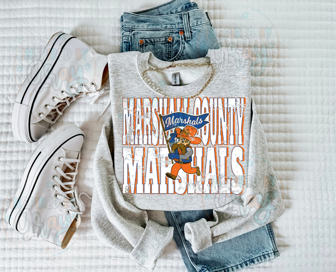 Running Flag Marshals Distressed Shirt