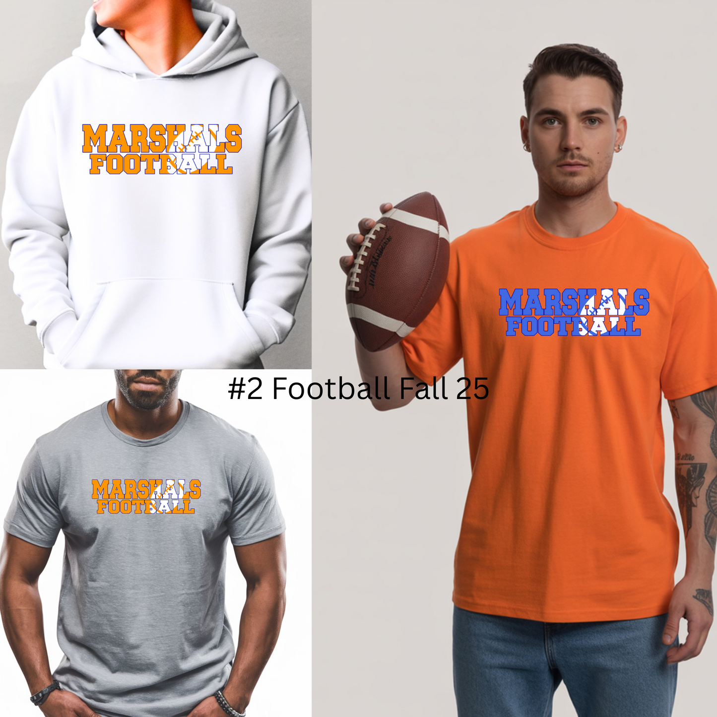 Marshals Football MC Hoodie/Sweatshirt/Long Sleeve/T-Shirt