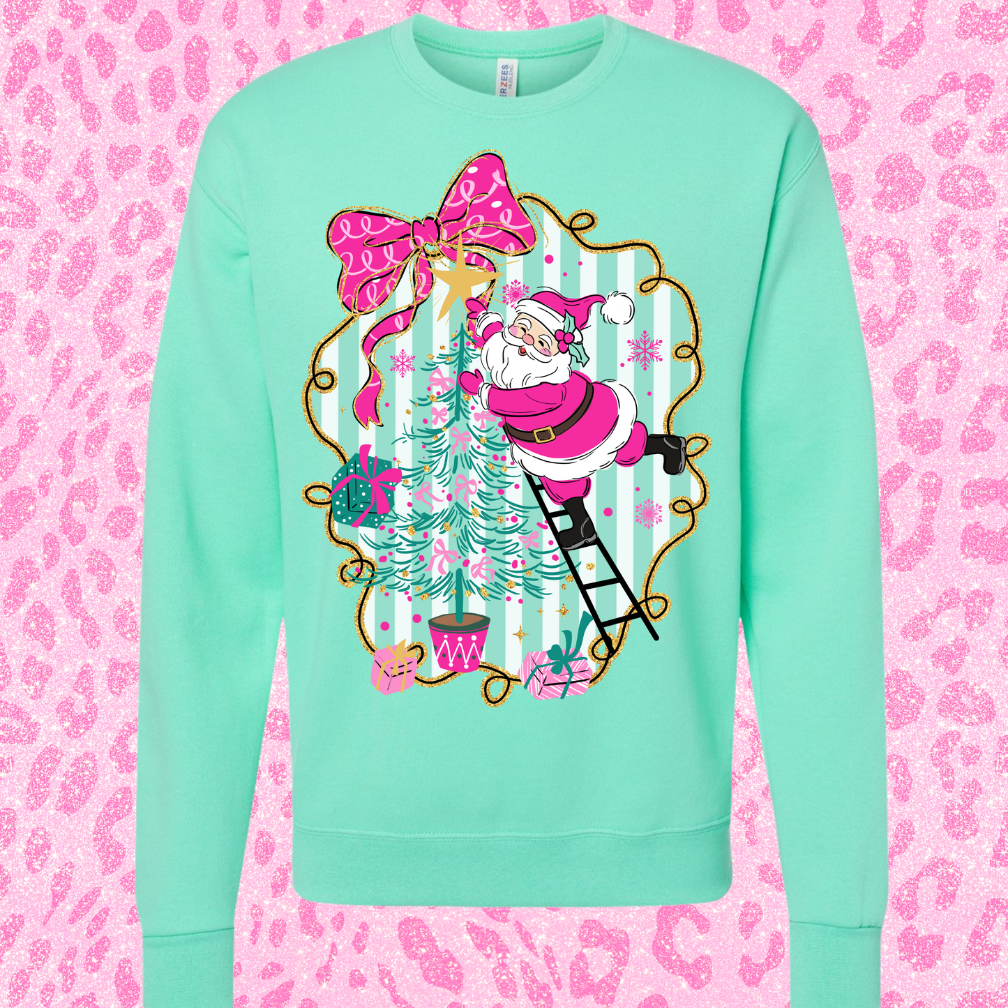 Whimsy Bow Frame Santa Shirt