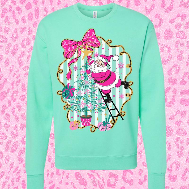 Whimsy Bow Frame Santa Shirt