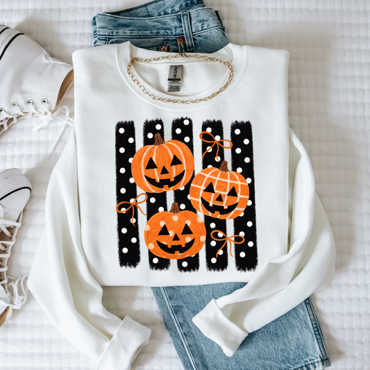 Pumpkin Dot Stripe Shirt