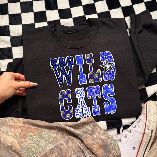 Wildcats Bold Letters and Stars Shirt